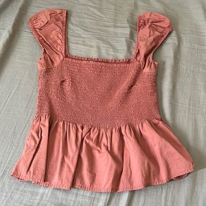 Abercrombie Puff Sleeve Babydoll Top